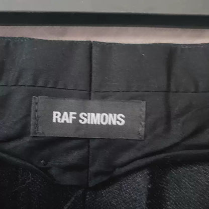 Raf Simons Show wool row drill rhinestone trousers