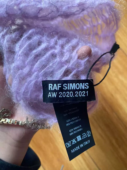 Raf Simons Purple mesh mask