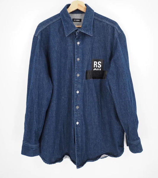 Raf Simons blue denim shirt jacket - DMC