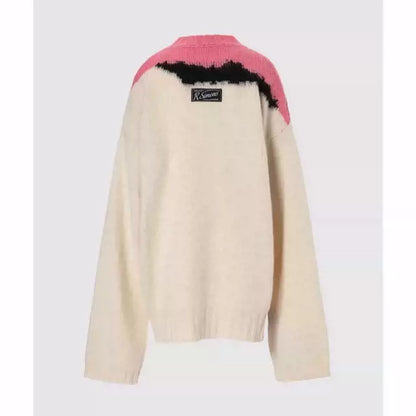 Raf Simons 21AW contour ultra-long sleeve knitted sweater