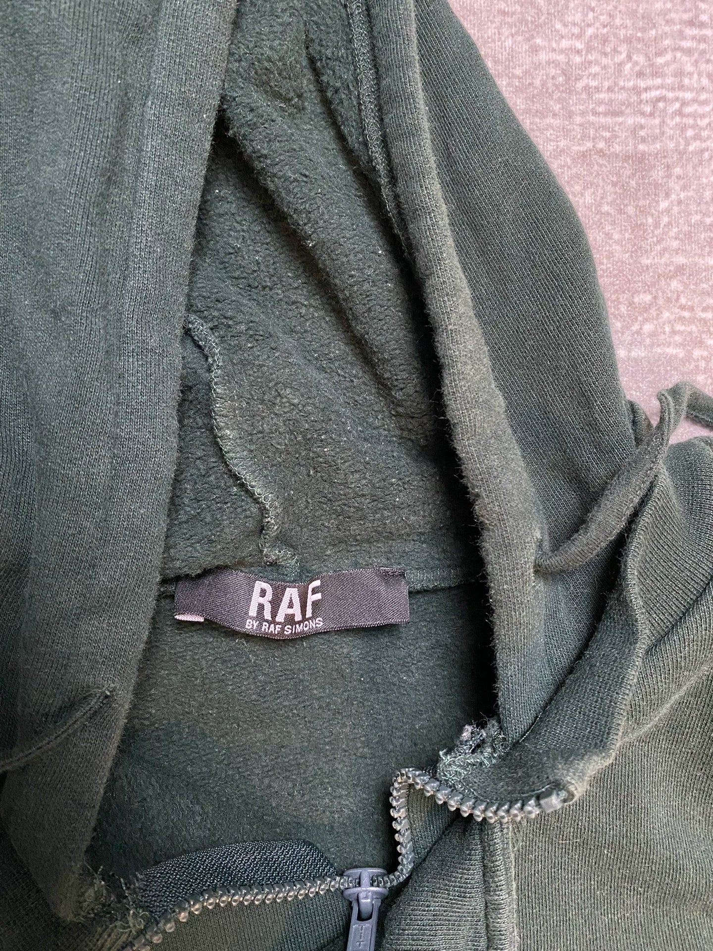 Raf Simons Deconstruction of zipper hoodie