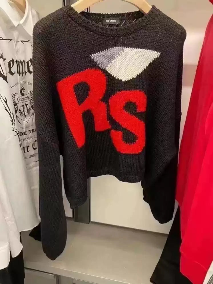 Raf Simons Men's black knitted sweater