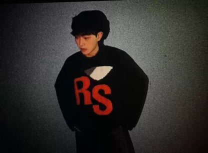 Raf Simons Men's black knitted sweater