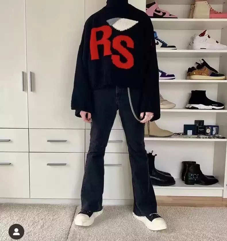 Raf Simons Men's black knitted sweater