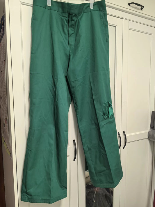 Raf Simons Men's green cotton trousers