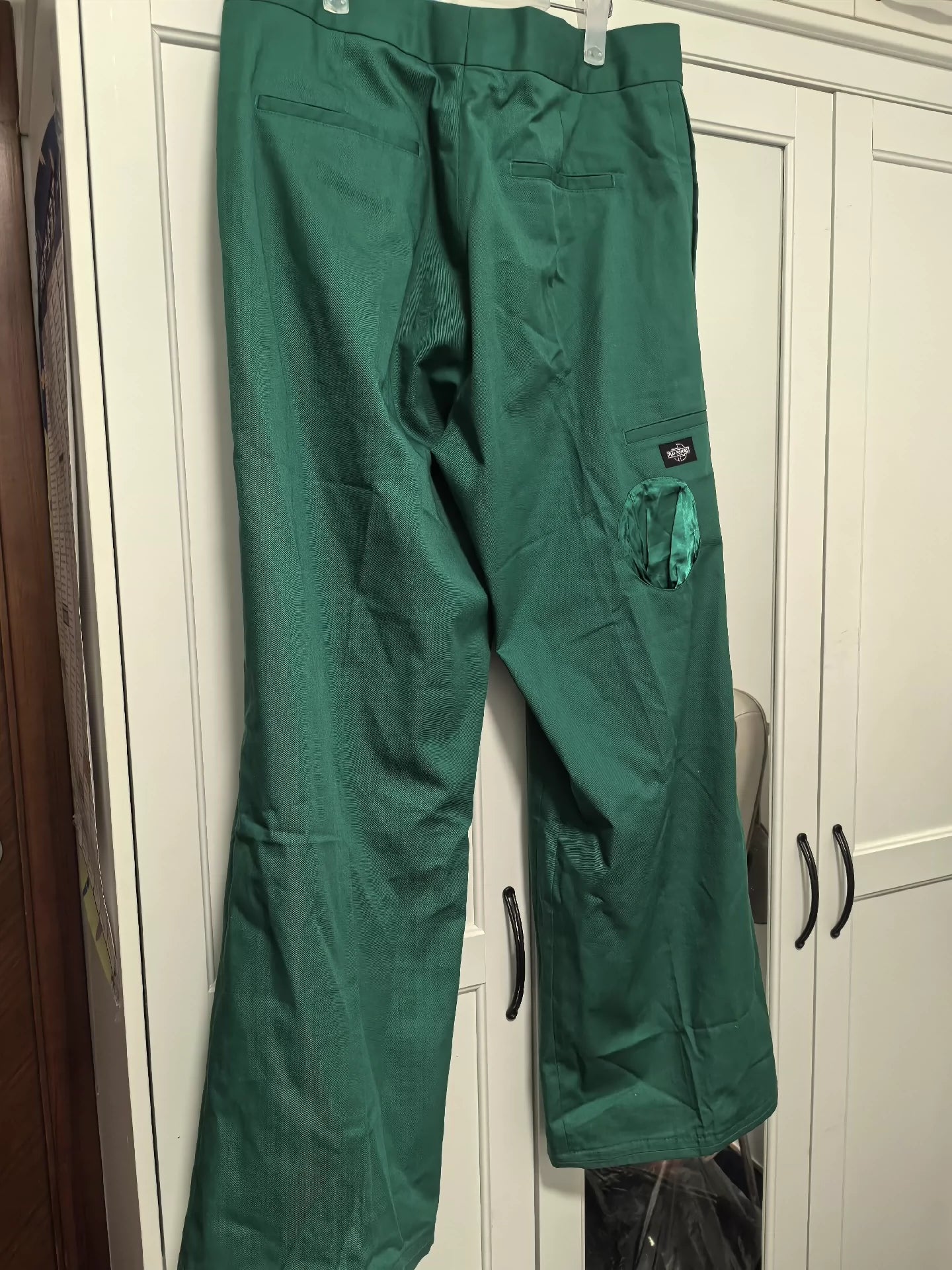 Raf Simons Men's green cotton trousers