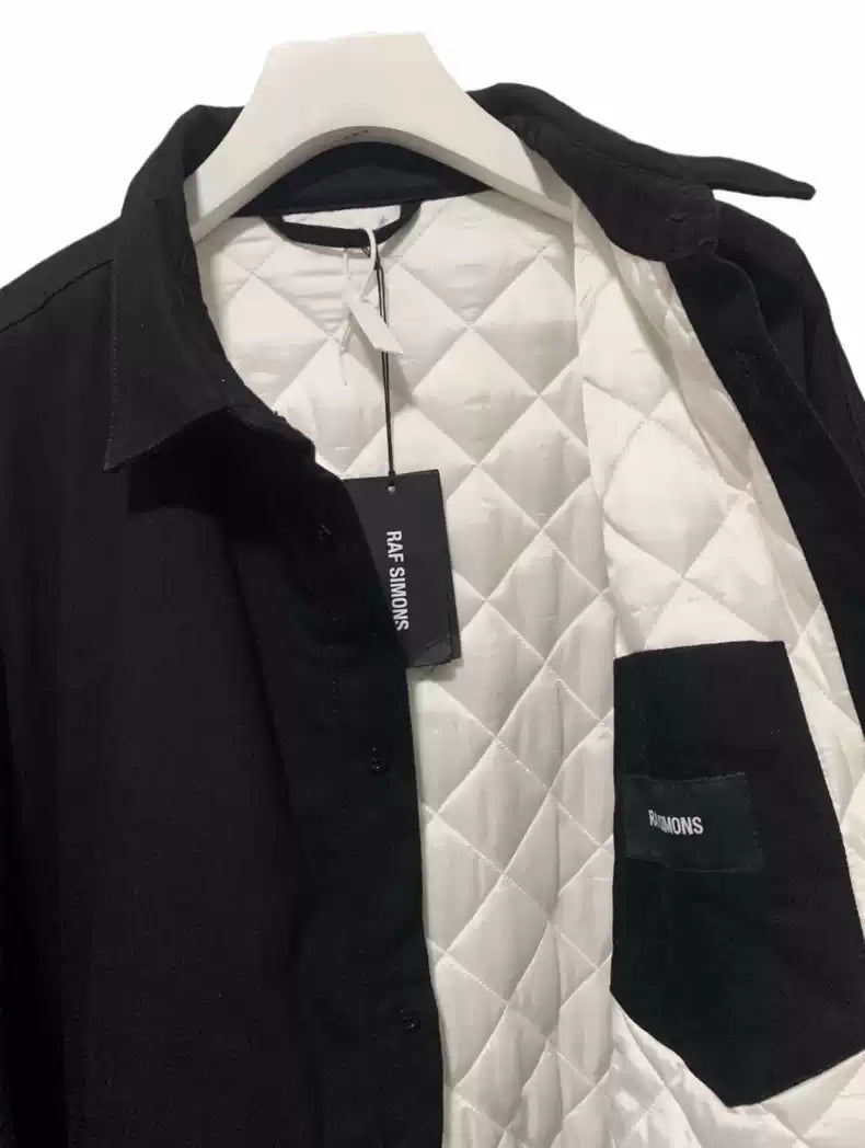 Raf Simons 17FW show Archive large profile quilted shirt jacket