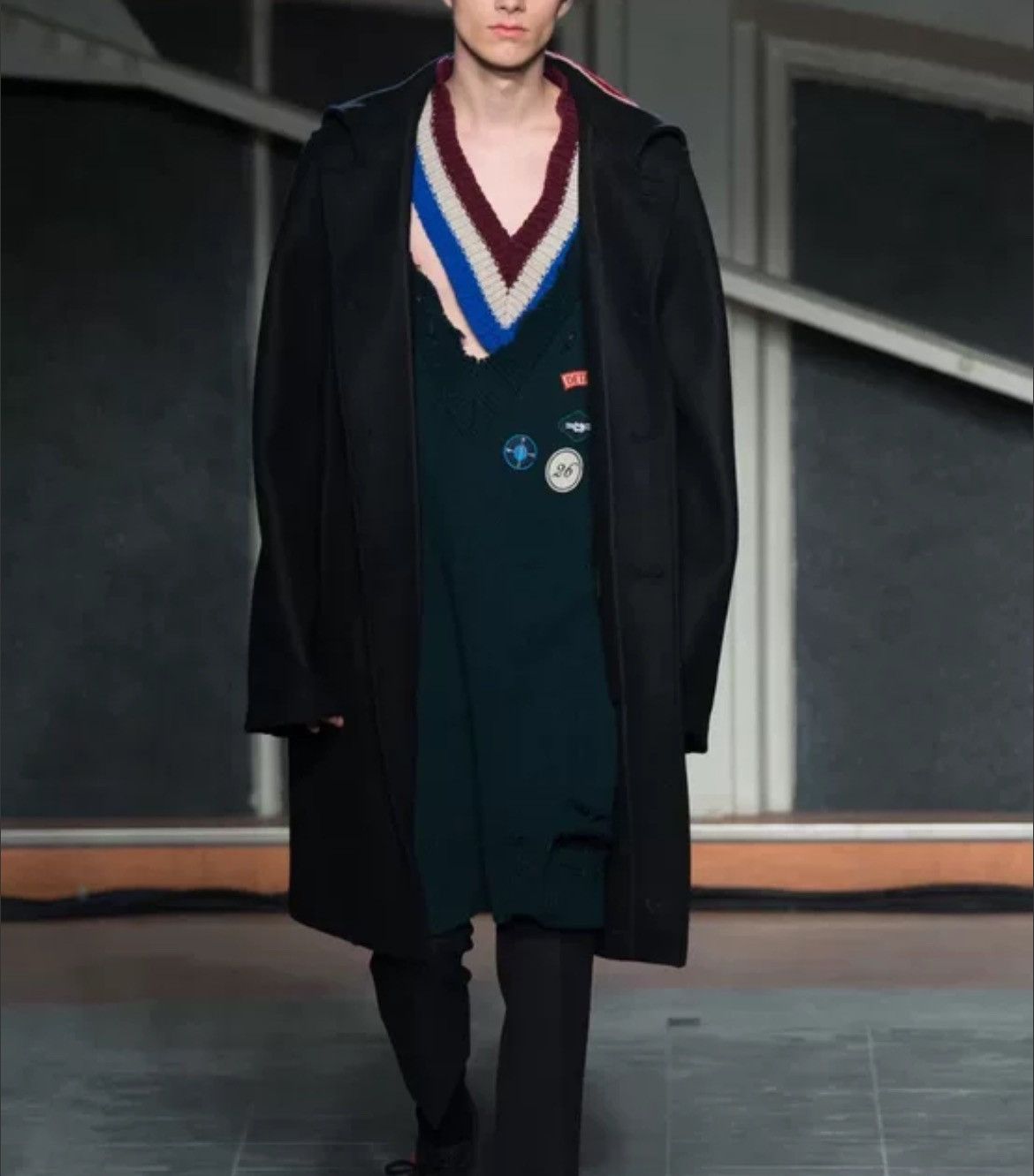 Raf simons 16aw lapel patch coat - DMC