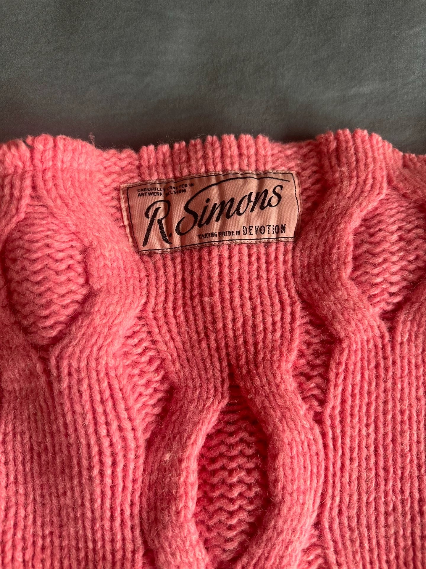 Raf Simons 2021fw pink sweater