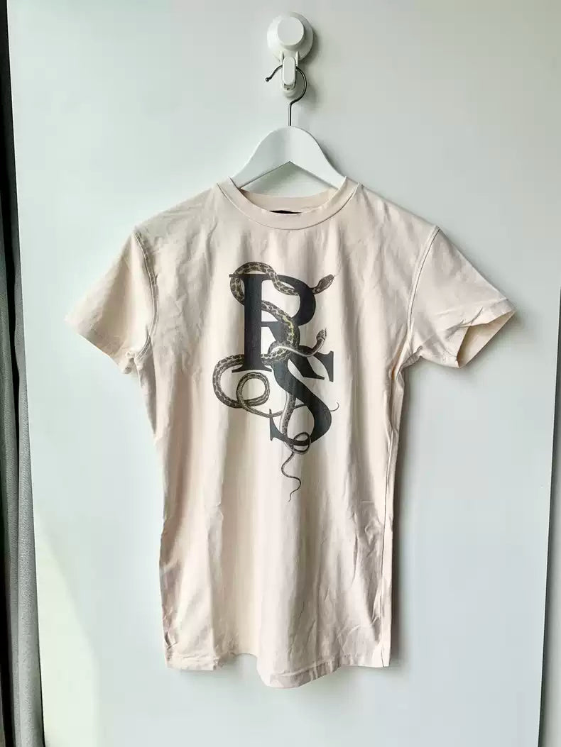 Raf Simons Spring and summer show snake RS logo T-shirt