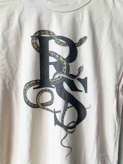 Raf Simons Spring and summer show snake RS logo T-shirt