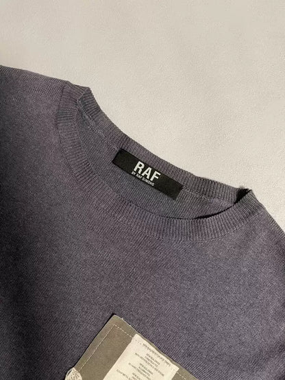 Raf simons patch pullover sweater