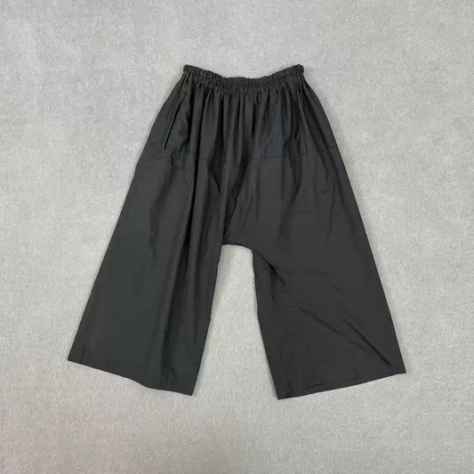 RAF SIMONS black pocket crotch cropped shorts pants