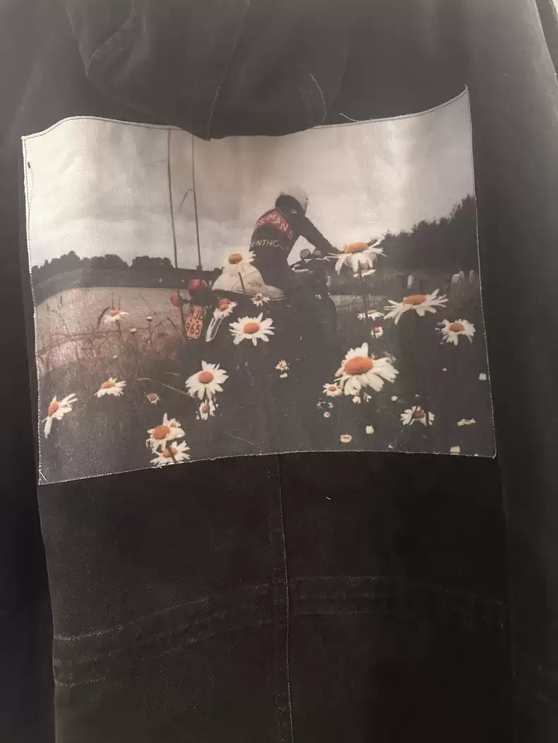 Raf Simons Patch badge washed to make old parka coat windbreaker