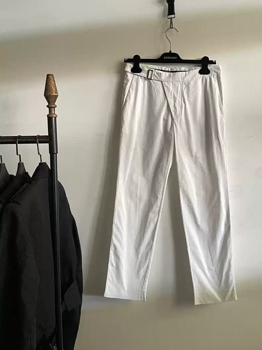 Raf Simons Inclined placket belt trousers