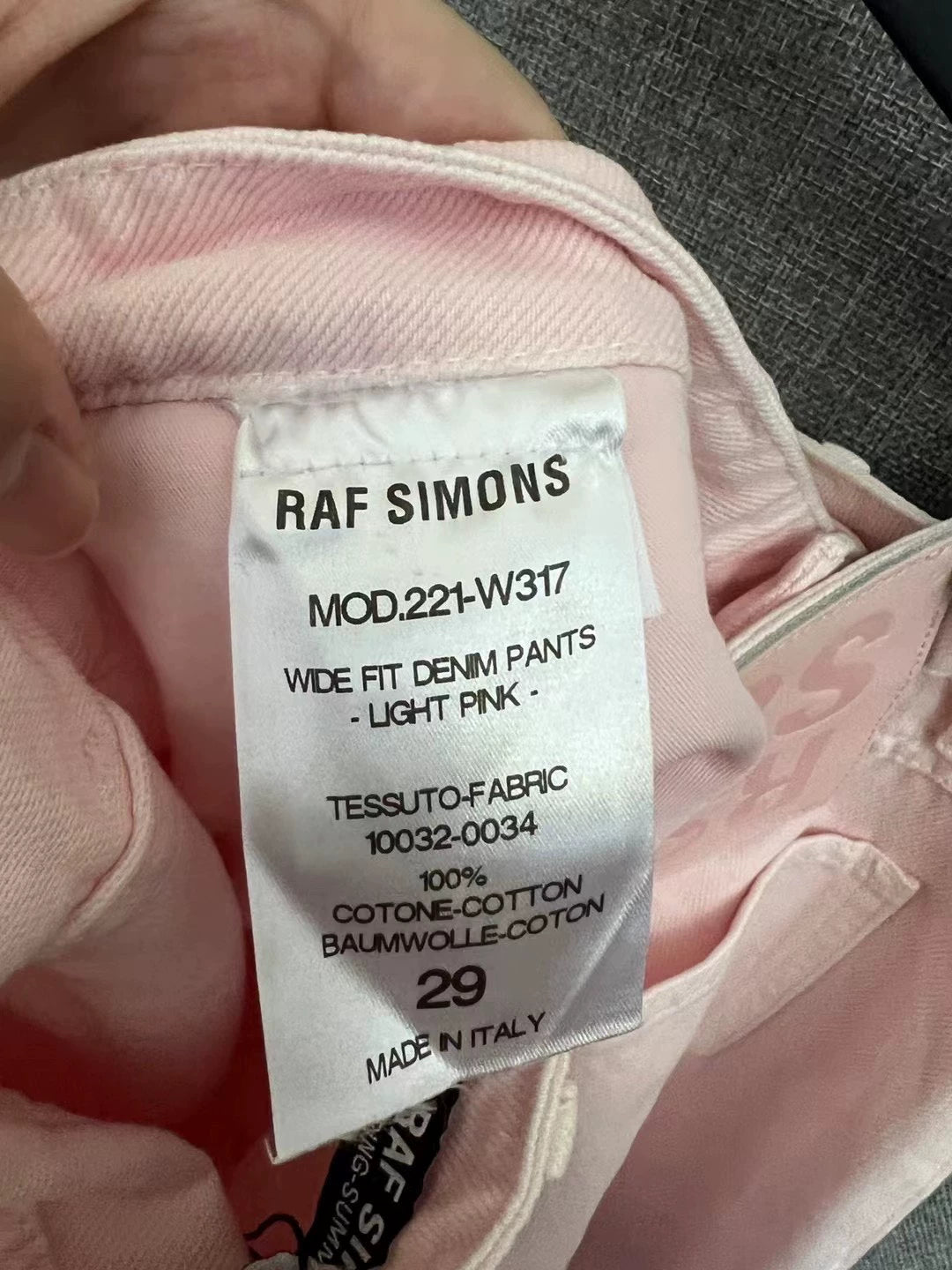 Raf Simons Light pink straight overalls