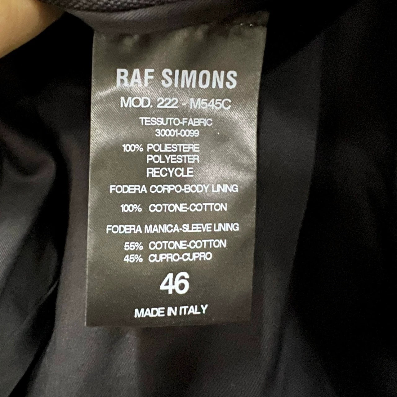 Raf Simons Show graffiti letters casual suit