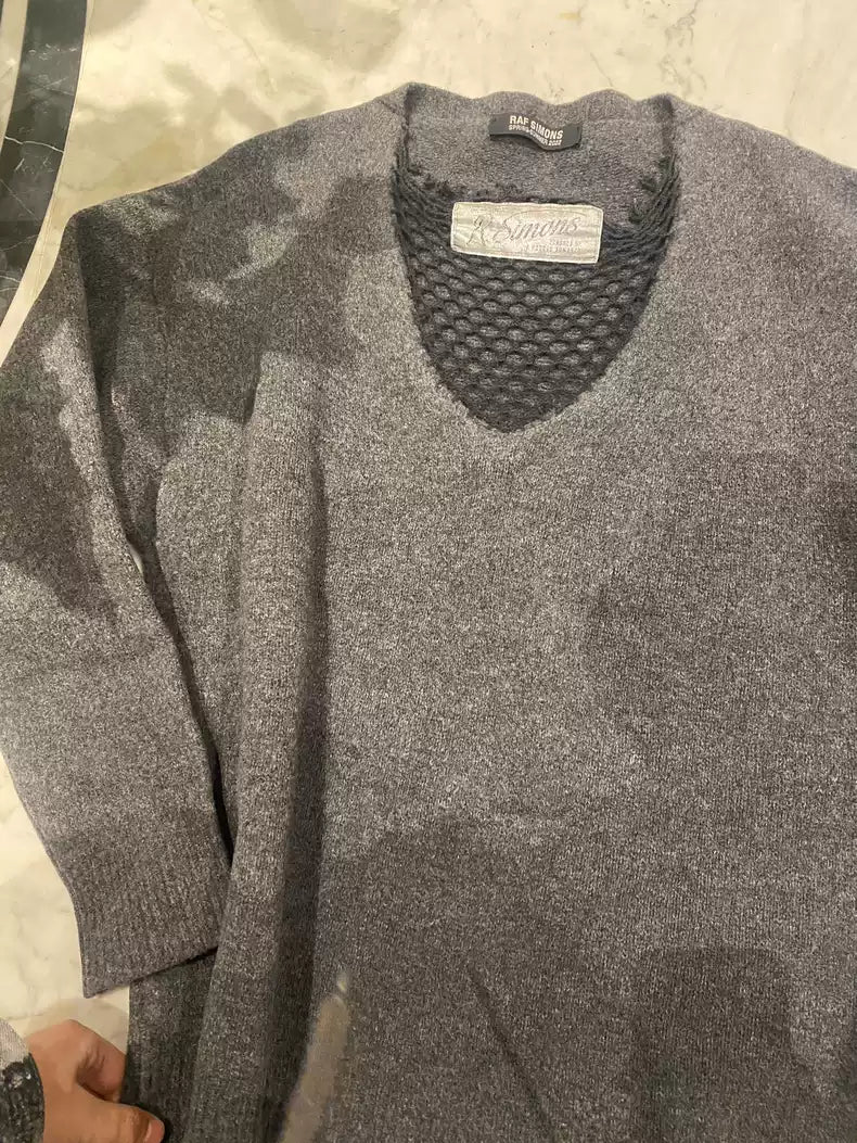 Raf Simons Mesh knitted pullover sweater