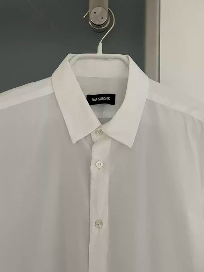 Raf Simons Men's blue and white stitching shirt