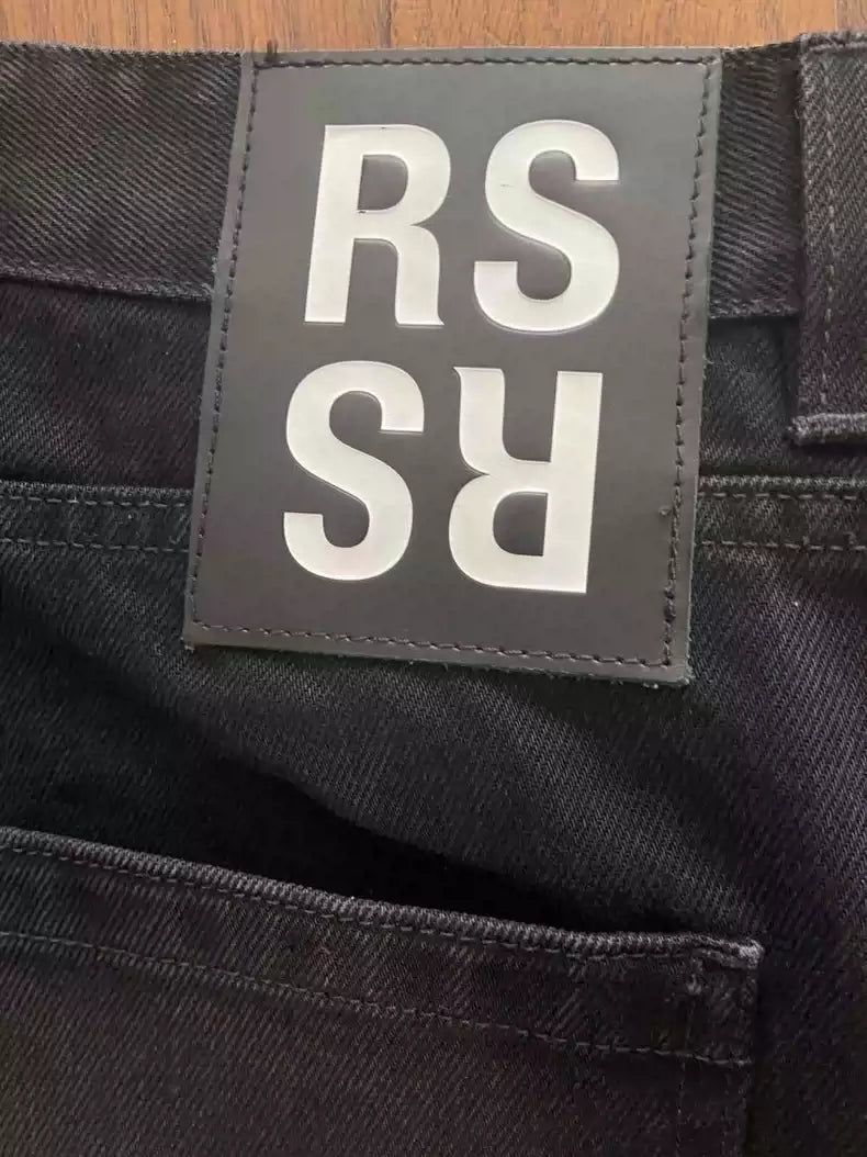 Raf Simons 21ss leather picture jeans