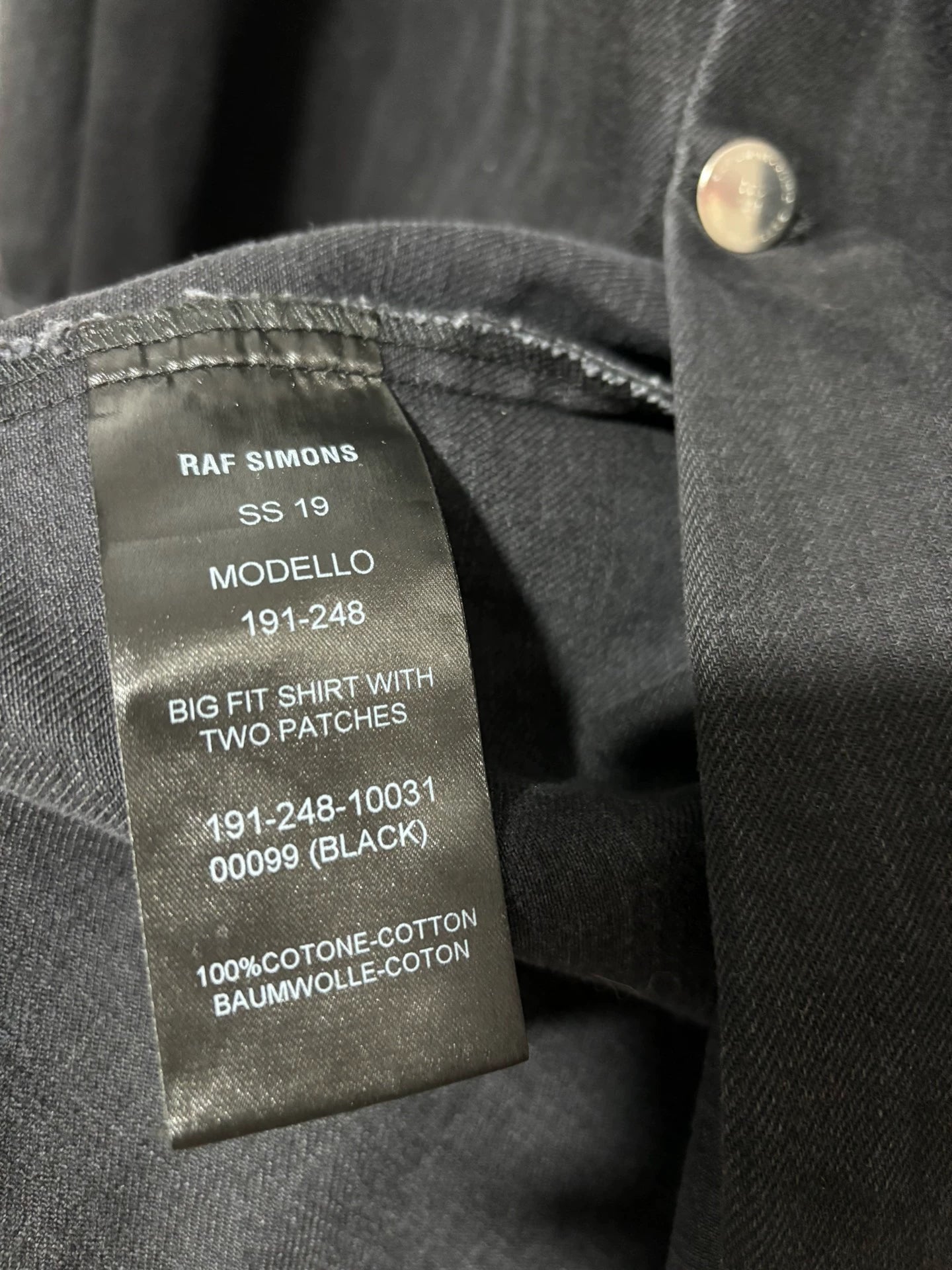 Raf Simons 19ss portrait shirt coat