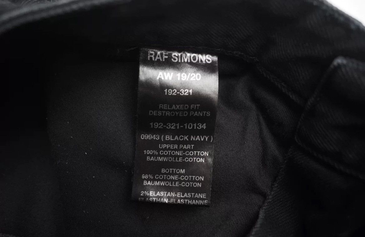 RAF SIMONS blueblack stitching double jeans - DMC