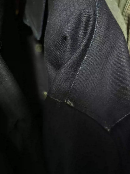 Raf Simons 19SS DSM blue limited silhouette portrait leather denim jacket