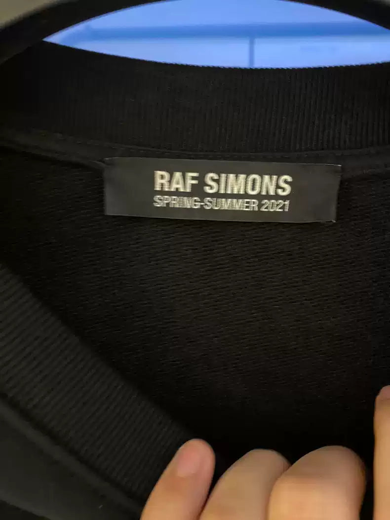 Raf Simons 21ss barrage slogan sweater