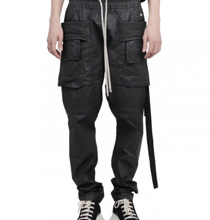 Rick Owens waxglazed doubleloop trousers - DMC