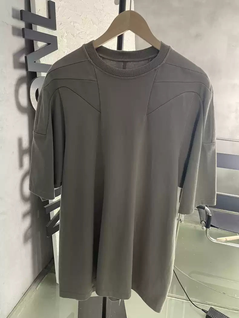 Rick Owens RO SS22 gray solid color T-shirt