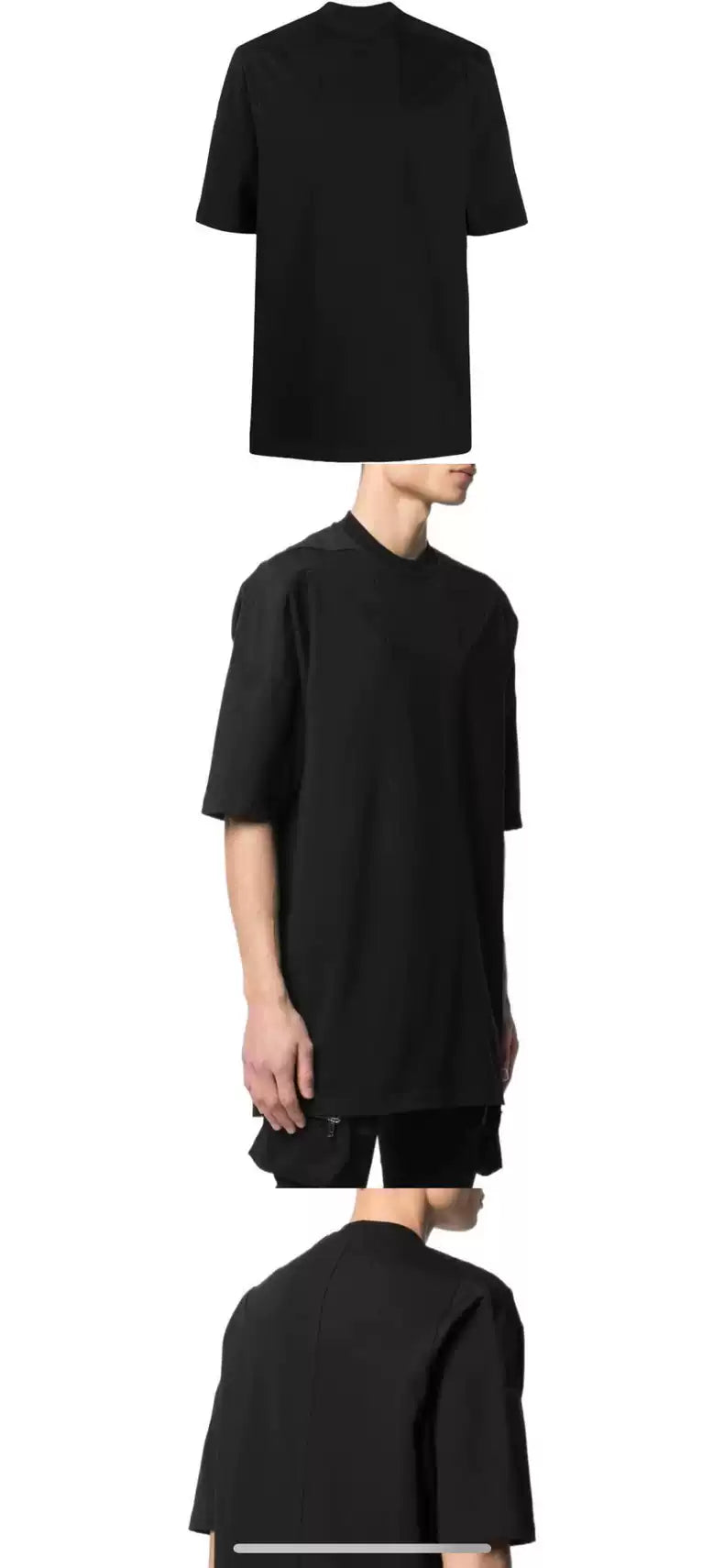 Rick Owens RO SS22 gray solid color T-shirt