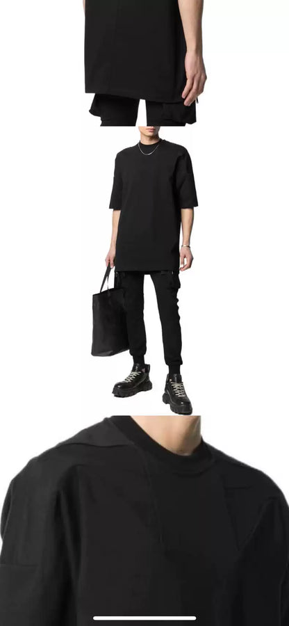 Rick Owens RO SS22 gray solid color T-shirt