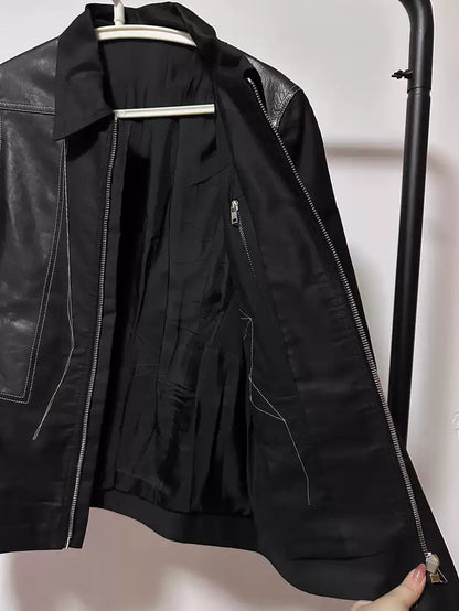 Rick Owens 2019 mainline leather jacket