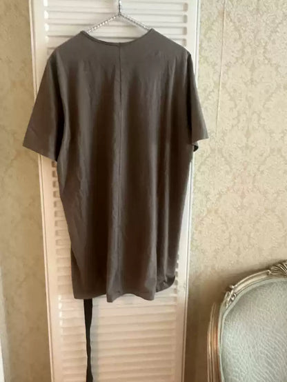 Rick Owens Drkshdw army green long Tee