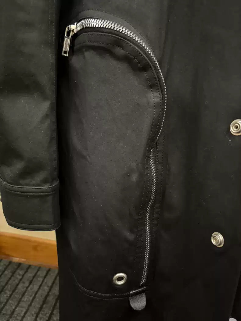 Rick Owens 20SS black zipper big pocket windbreaker