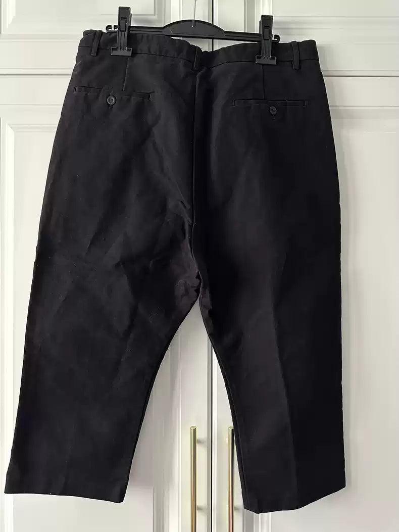 Rick Owensero mainline, made in Italy, men's cropped trousers.