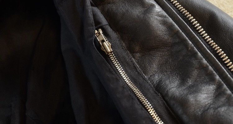 Rick Owens mainline zipper leather jacket - DMC