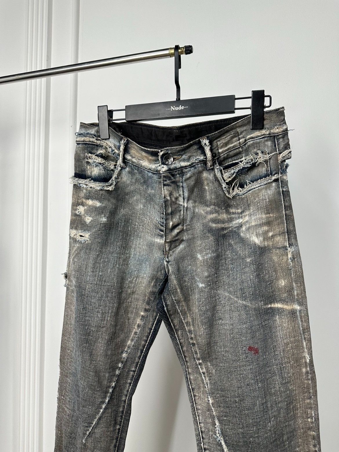 Rick Owens destroyed design Detroit jeans - DMC