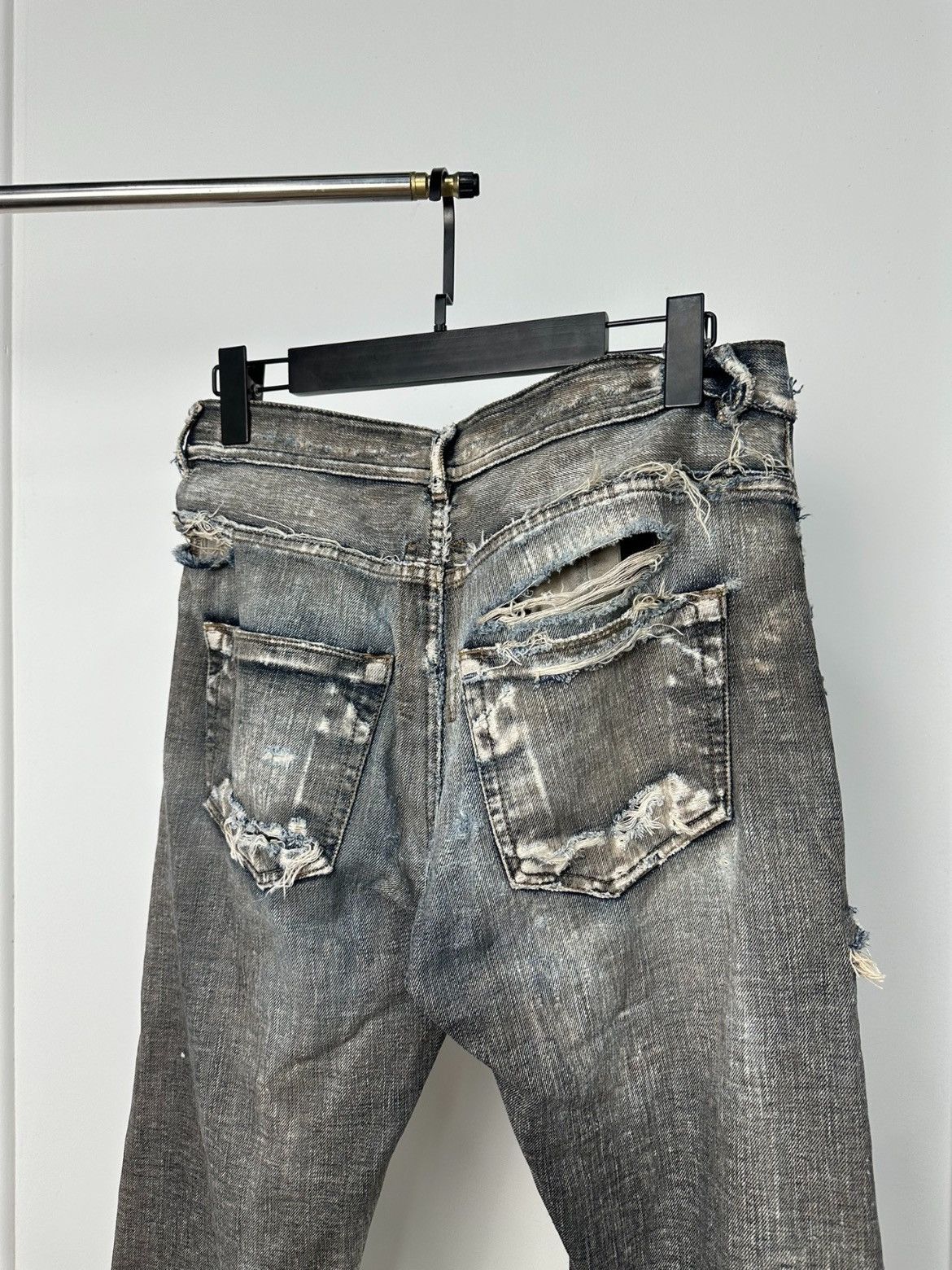 Rick Owens destroyed design Detroit jeans - DMC