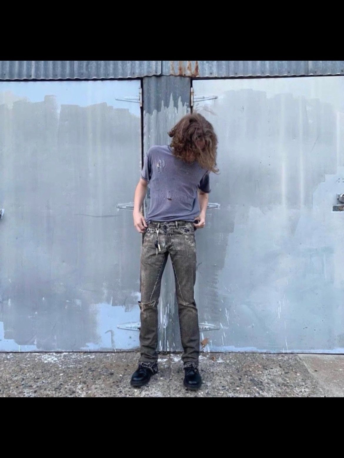 Rick Owens destroyed design Detroit jeans - DMC