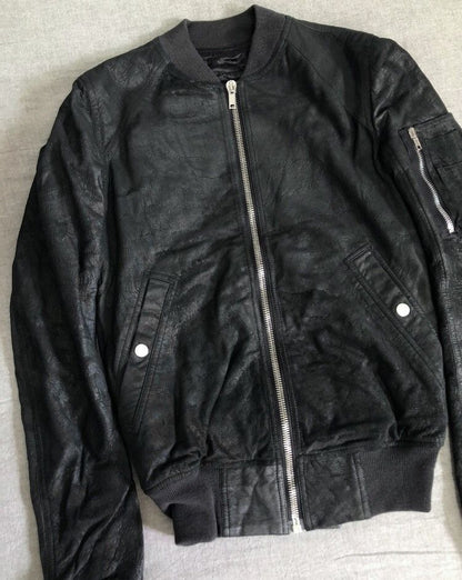 Rick owens bomber MA1 Flying Jacket Leather - - DMC