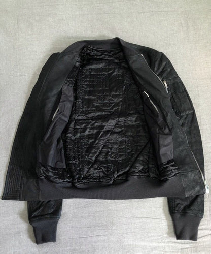 Rick owens bomber MA1 Flying Jacket Leather - - DMC