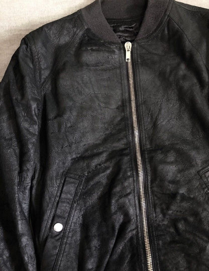 Rick owens bomber MA1 Flying Jacket Leather - - DMC