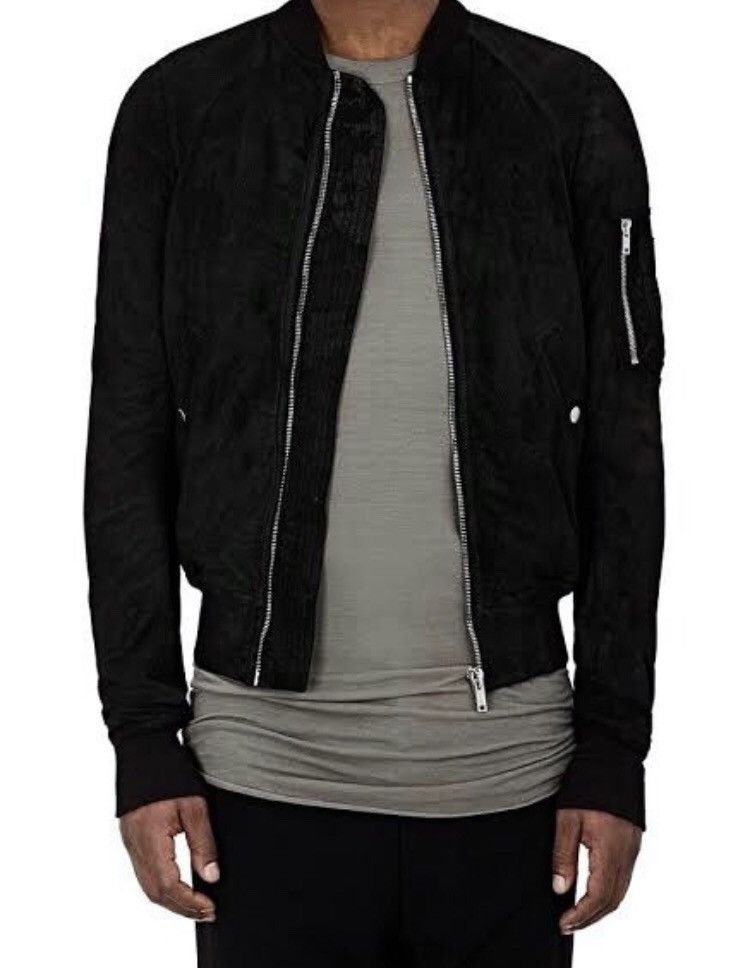 Rick owens bomber MA1 Flying Jacket Leather - - DMC