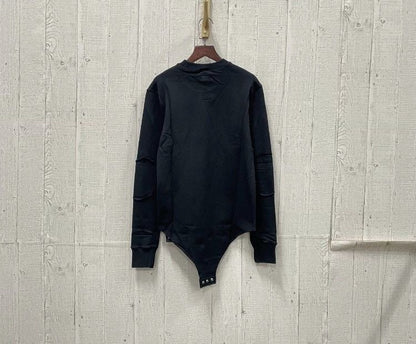 Rick Owens RO Champion black jumpsuit sweater - DMC