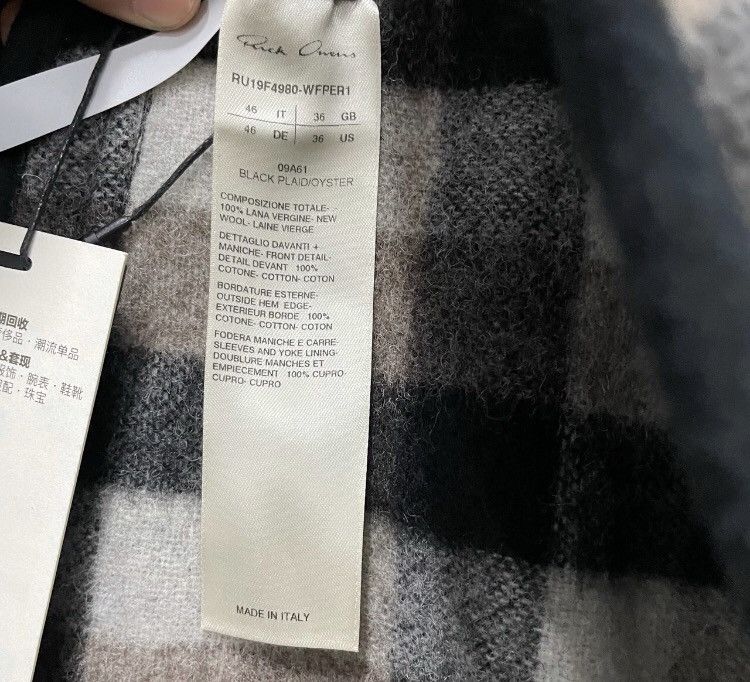 Rick Owens Checked Colour Matching Coat - DMC