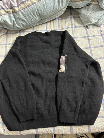 RAF SIMONS x FRED PERRY Black Sweater