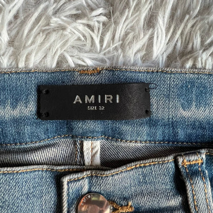 Amiri mx1 Distressed Blue Denim Pants