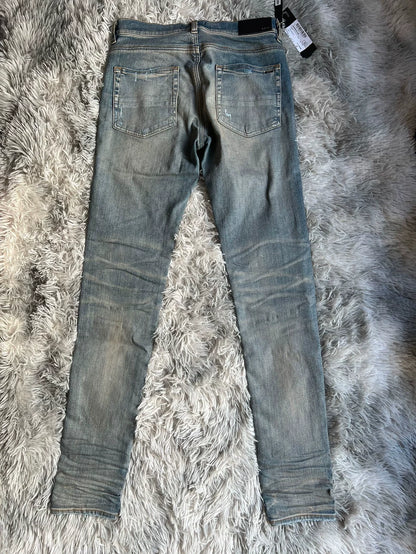 Amiri mx1 Distressed Blue Denim Pants