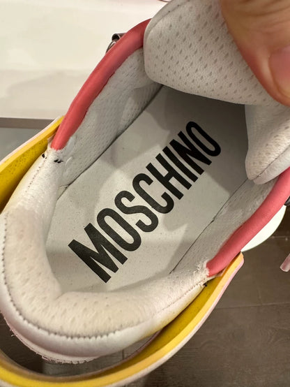 Pink and Black Sneakers with Velcro Straps